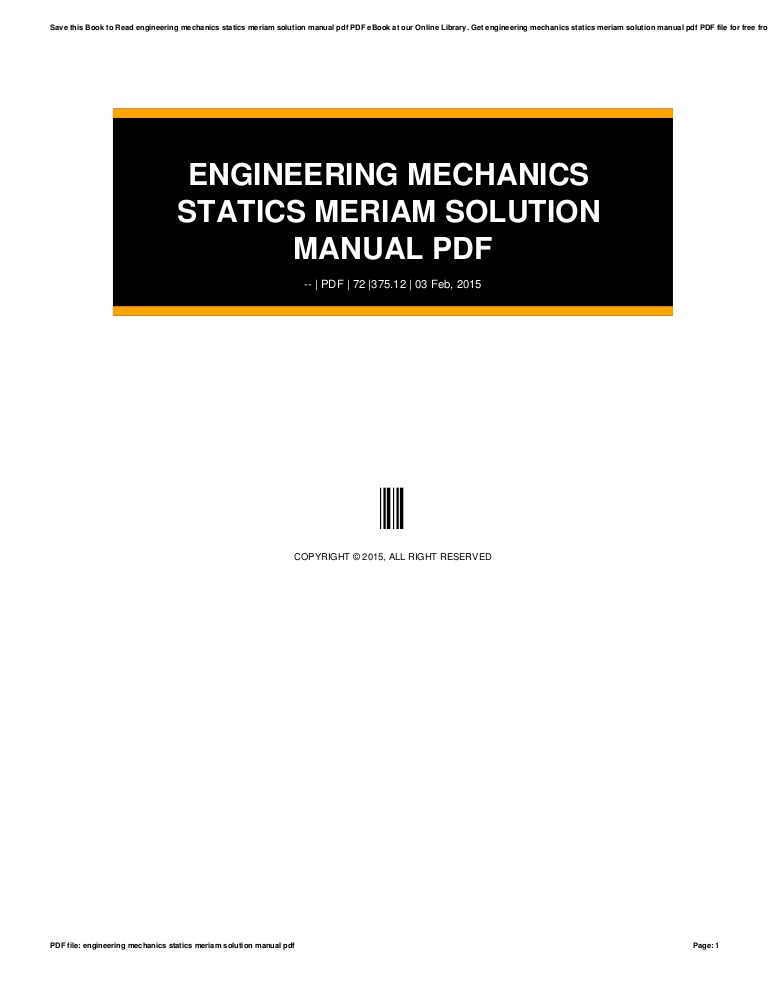 Engineering Mechanics Solution Manual Pdf